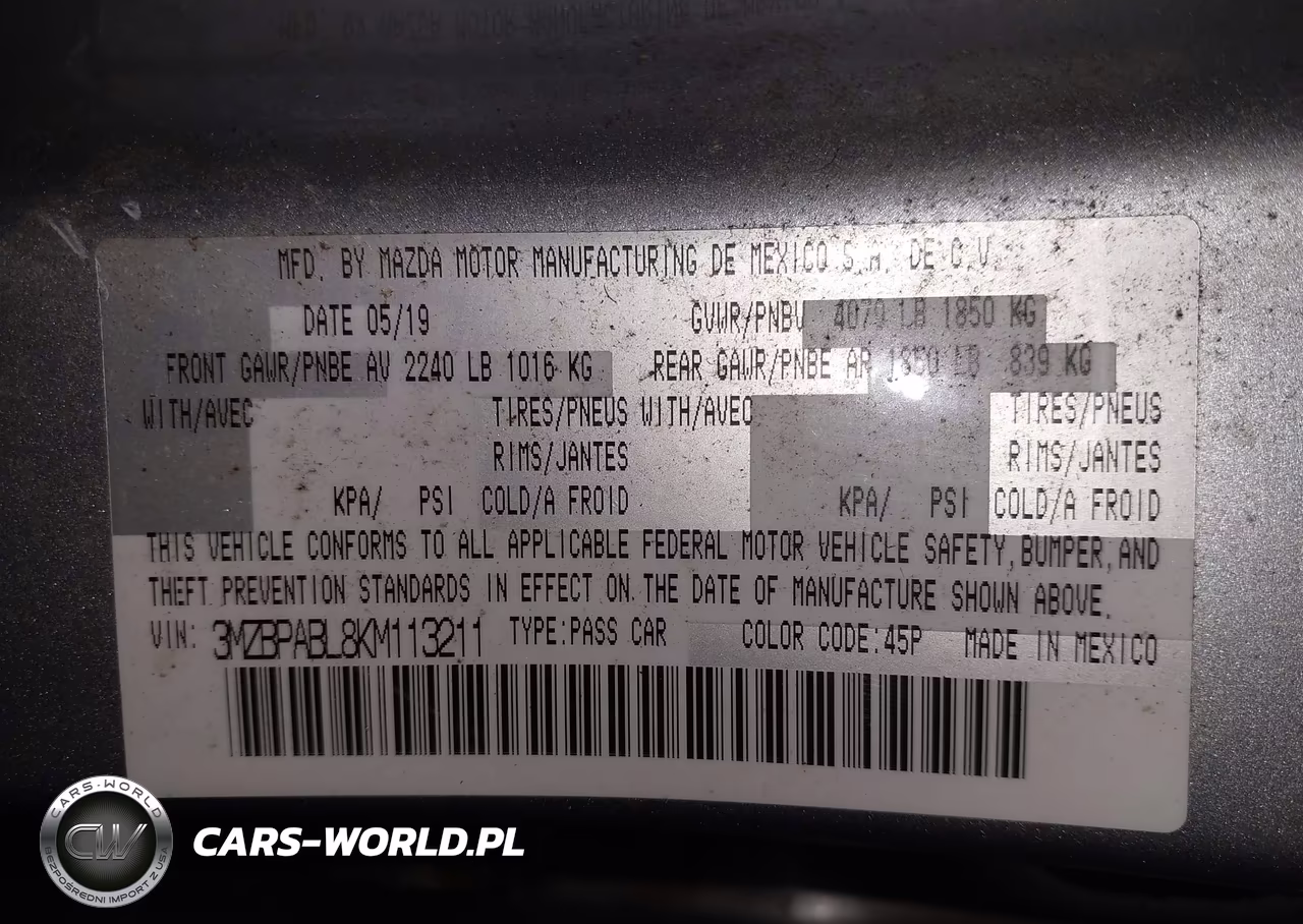 2019 Mazda Mazda3 VIN:3MZBPABL8KM113211 - 9
