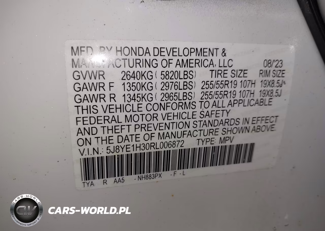 2024 Acura Mdx Standard VIN:5J8YE1H30RL006872 - 9