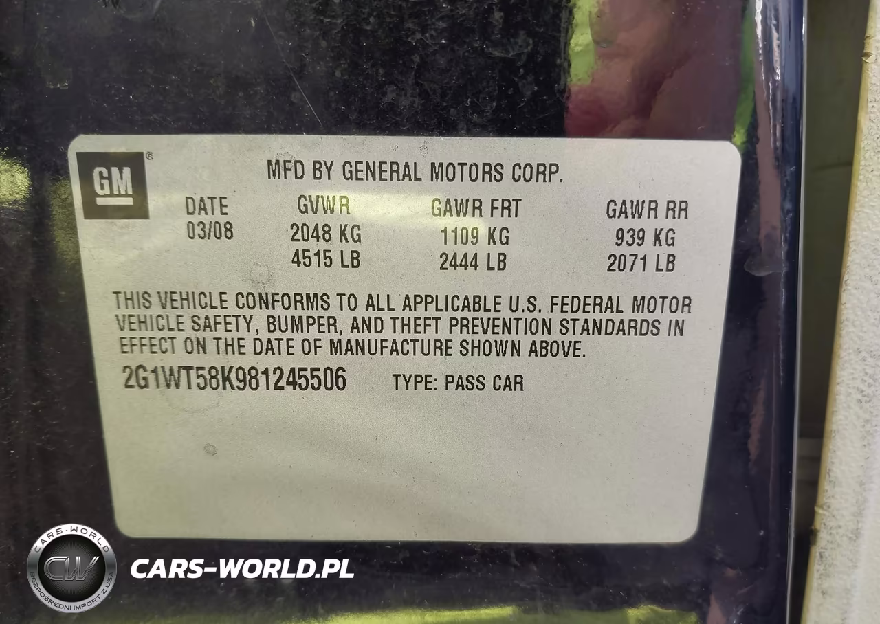 2008 Chevrolet Impala Lt VIN:2G1WT58K981245506 - 9