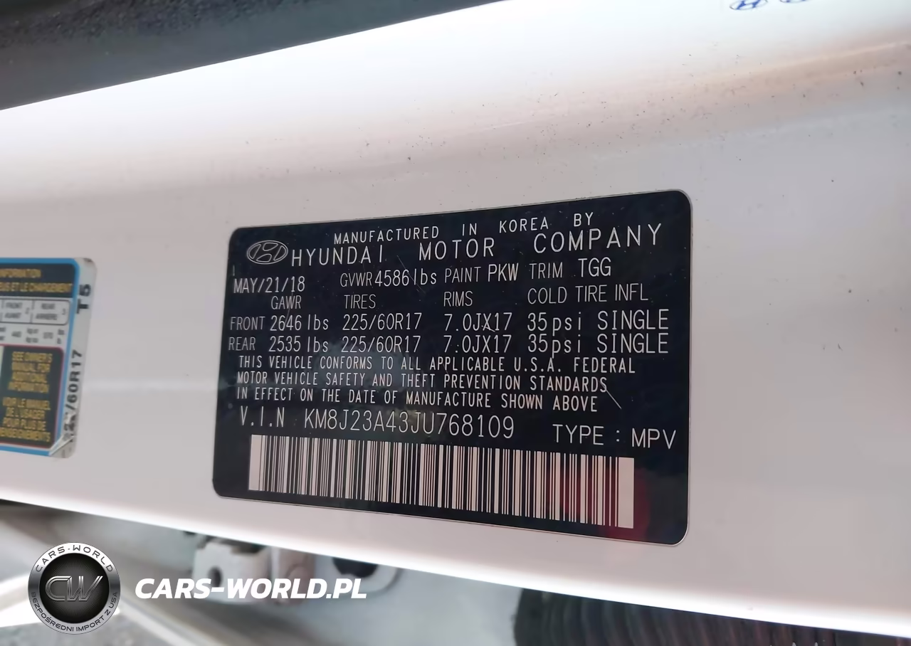 2018 Hyundai Tucson Se VIN:KM8J23A43JU768109 - 9