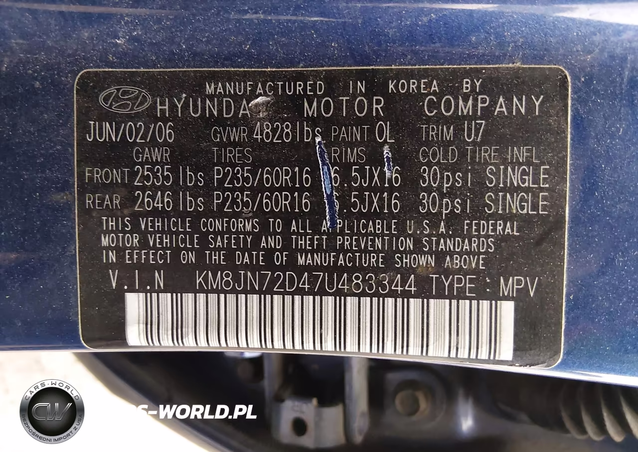 2007 Hyundai Tucson Limited-Se VIN:KM8JN72D47U483344 - 9