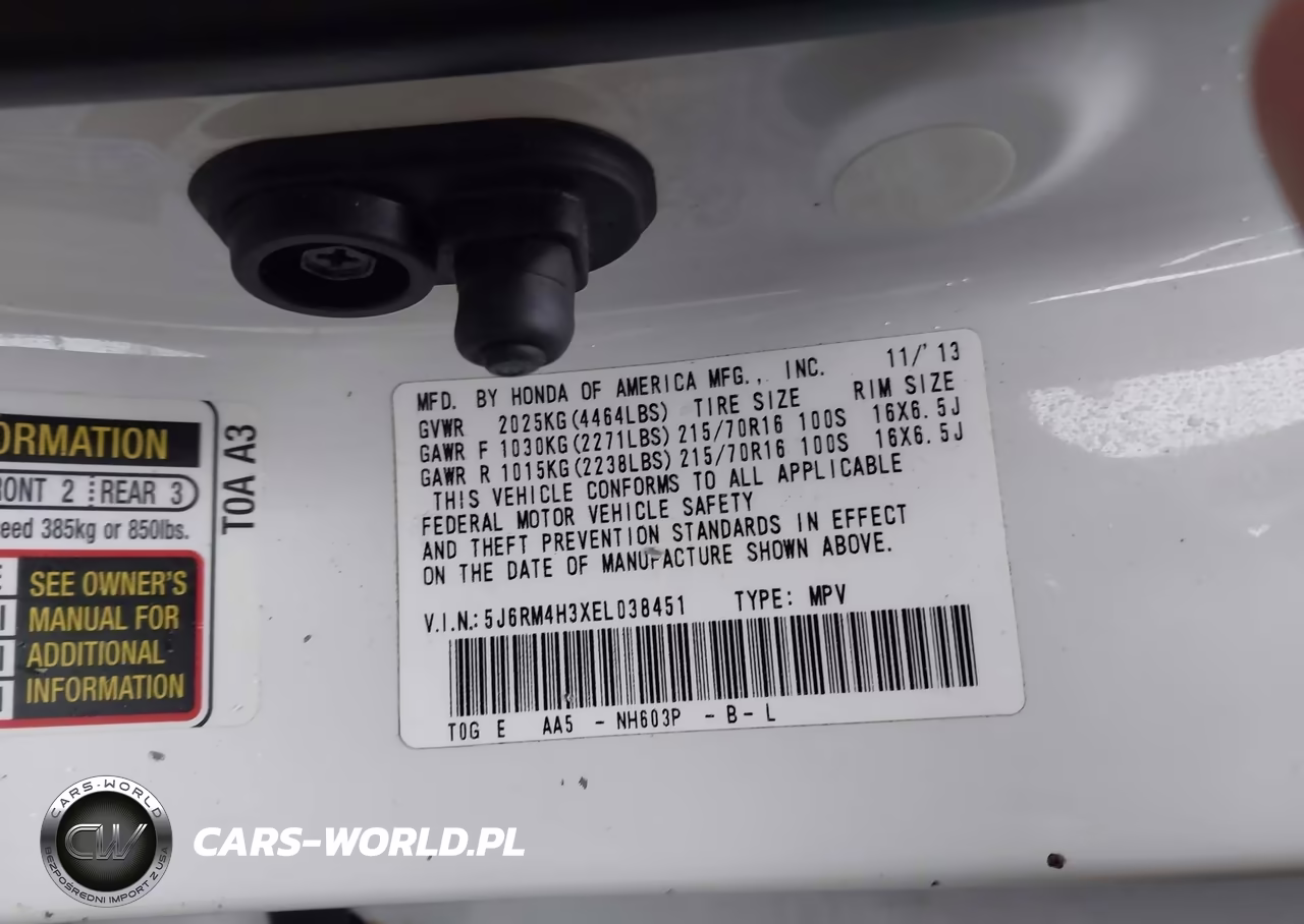 2014 Honda Cr-V Lx VIN:5J6RM4H3XEL038451 - 9