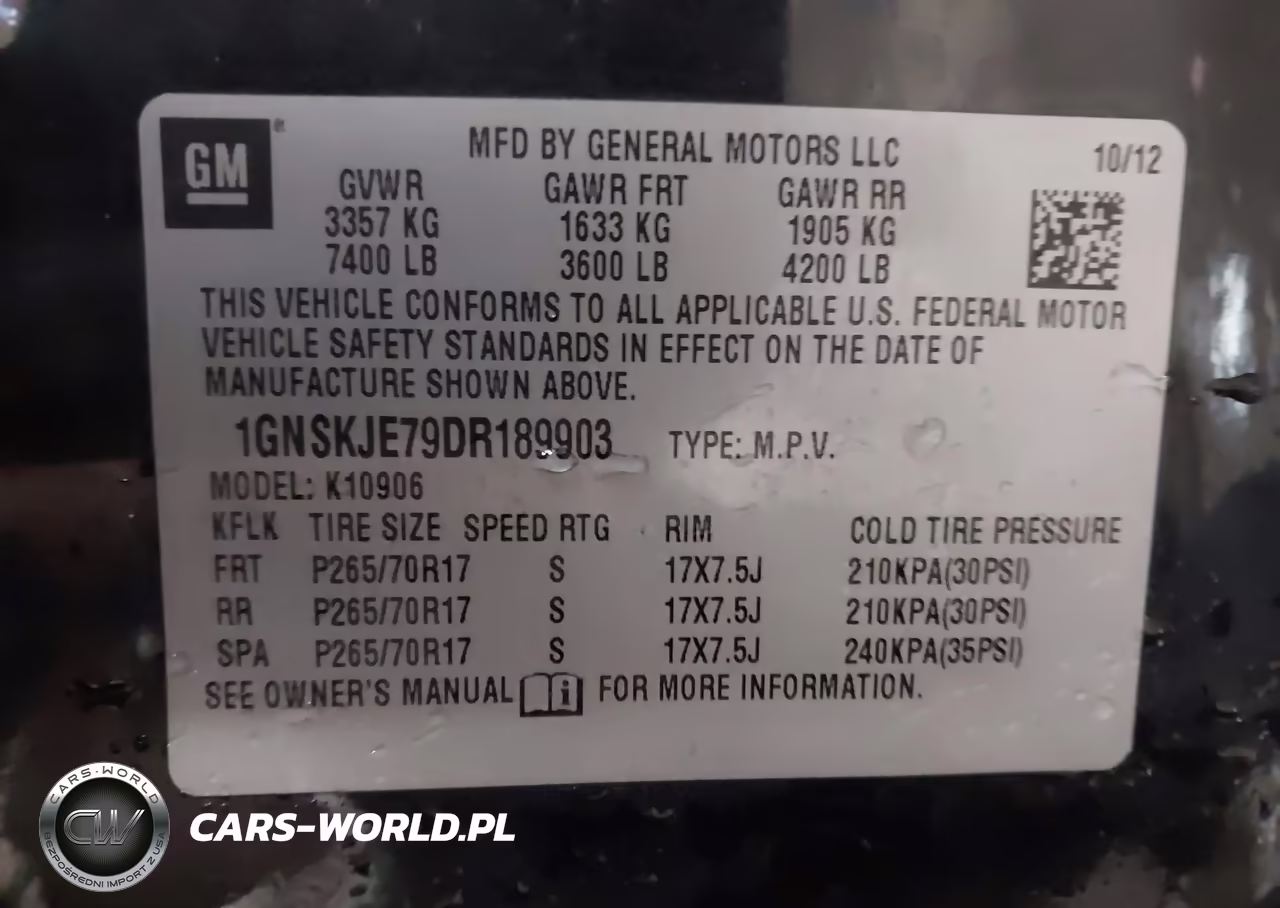 2013 Chevrolet Suburban 1500 Lt VIN:1GNSKJE79DR189903 - 9