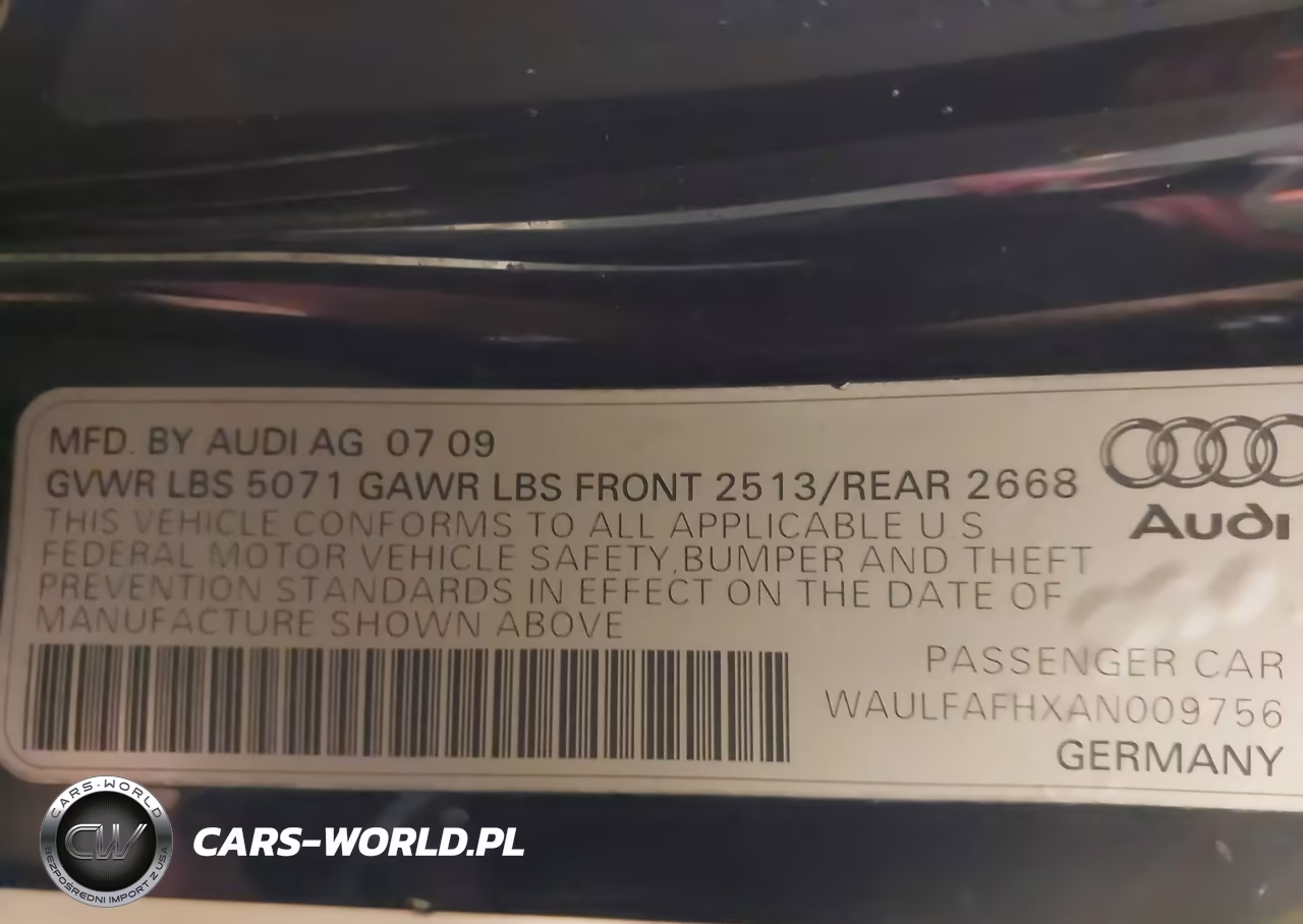 2010 Audi A5 2.0T Premium VIN:WAULFAFHXAN009756 - 9