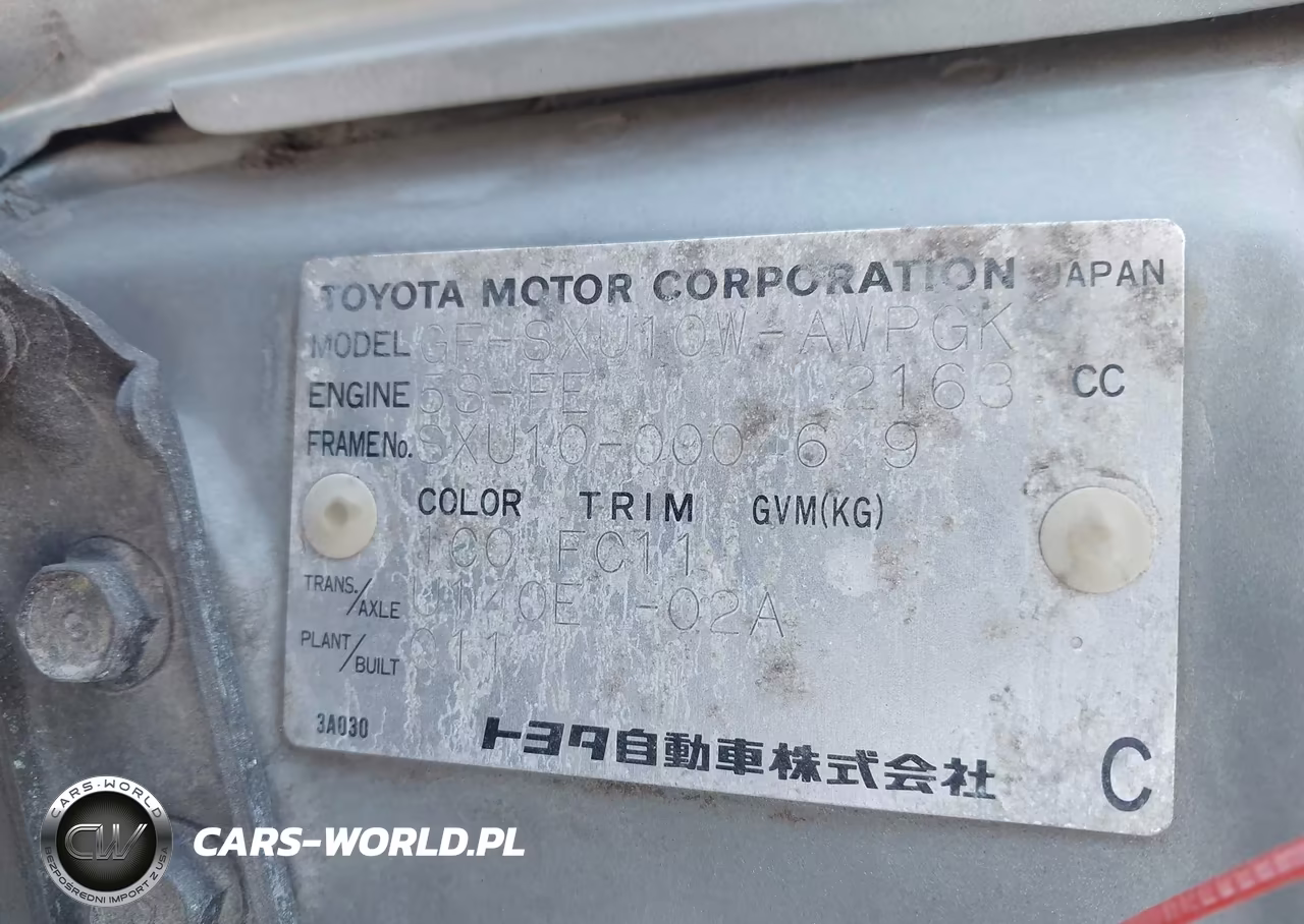 1998 Toyota Other VIN:00000SXU100004649 - 9