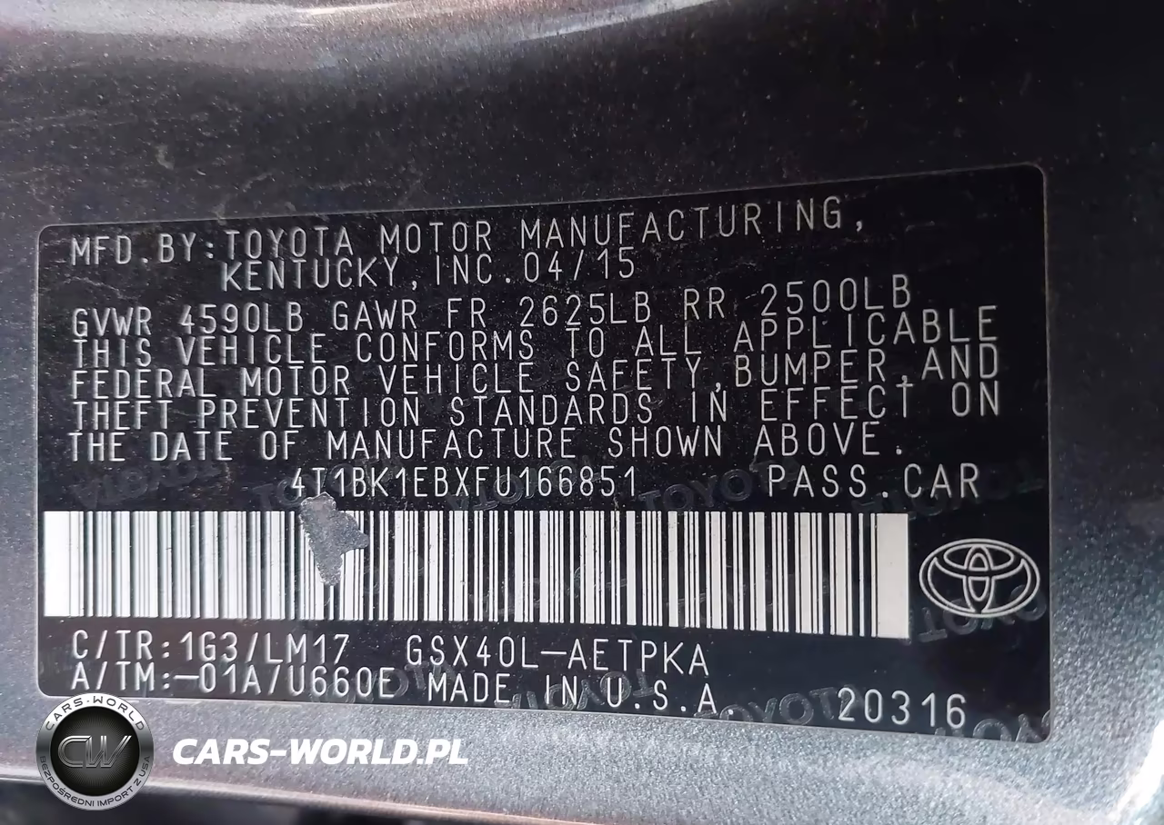 2015 Toyota Avalon Limited VIN:4T1BK1EBXFU166851 - 9
