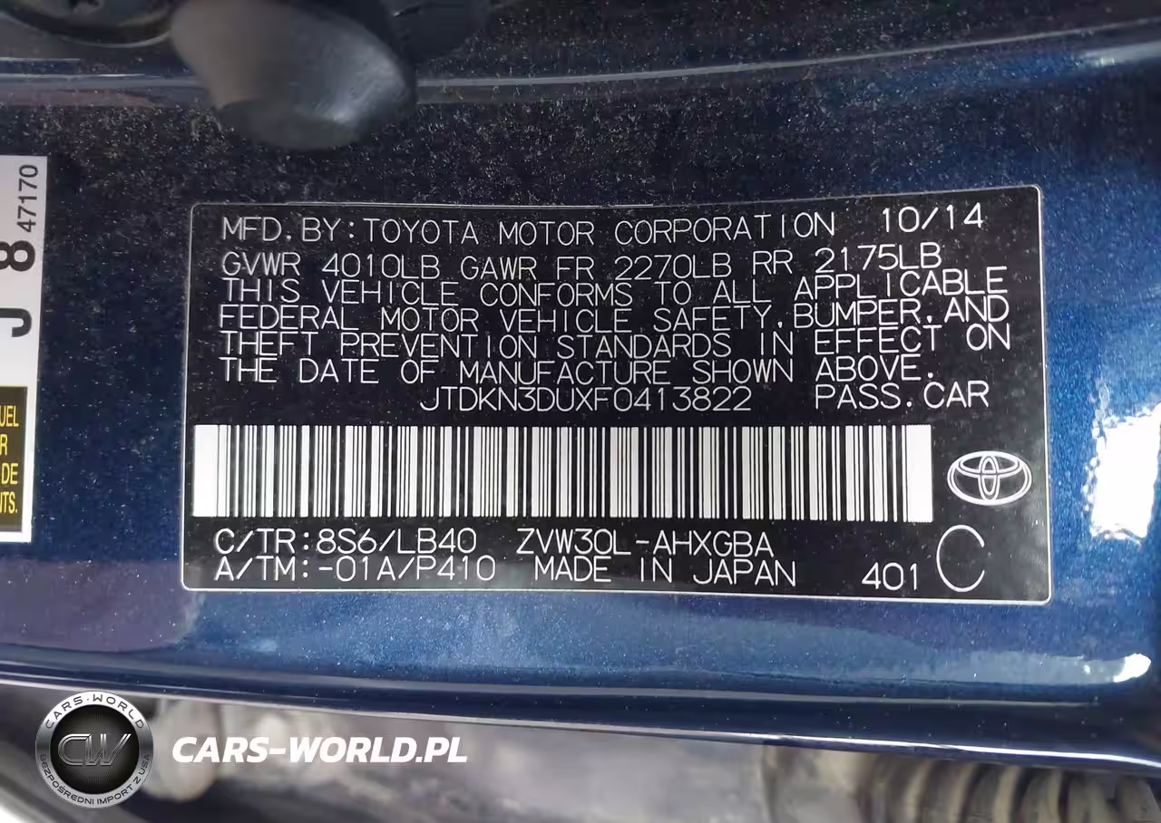 2015 Toyota Prius Four VIN:JTDKN3DUXF0413822 - 9