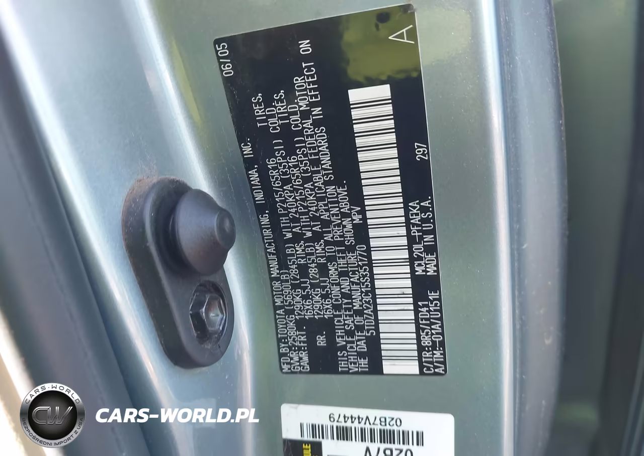 2005 Toyota Sienna Ce VIN:5TDZA23C15S351770 - 9