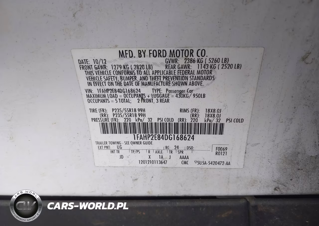 2013 Ford Taurus Sel VIN:1FAHP2E84DG168624 - 9