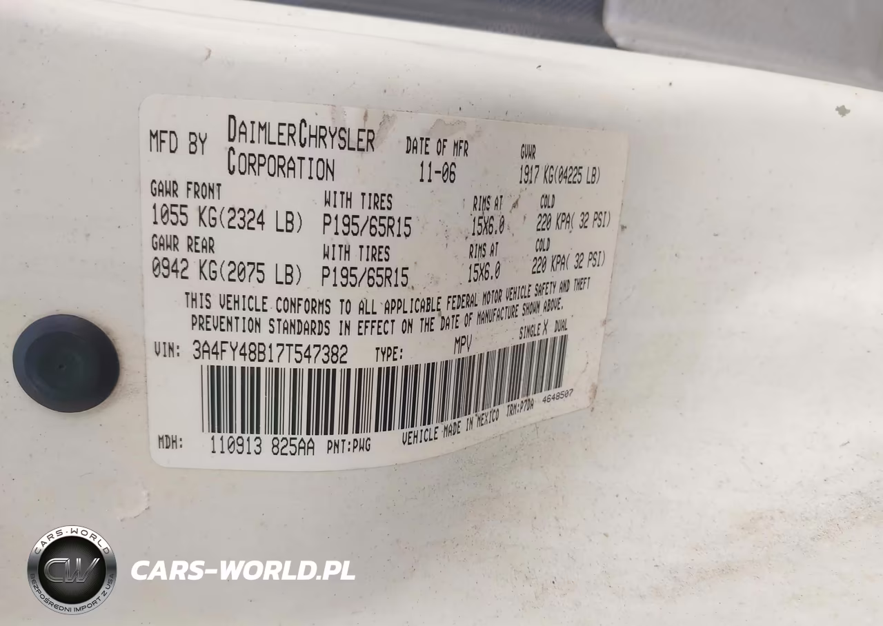 2007 Chrysler Pt Cruiser VIN:3A4FY48B17T547382 - 9