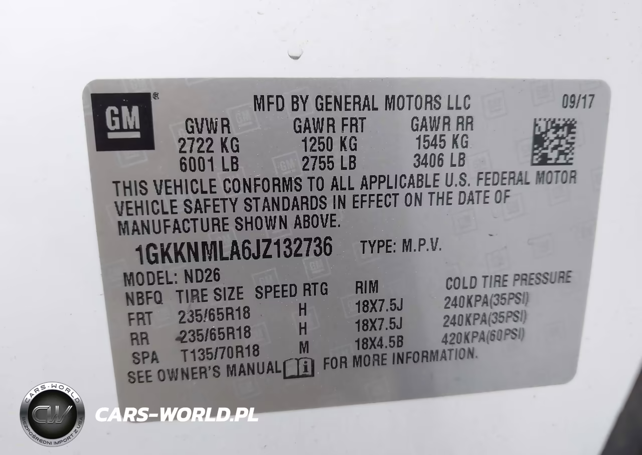 2018 GMC Acadia Slt-1 VIN:1GKKNMLA6JZ132736 - 9