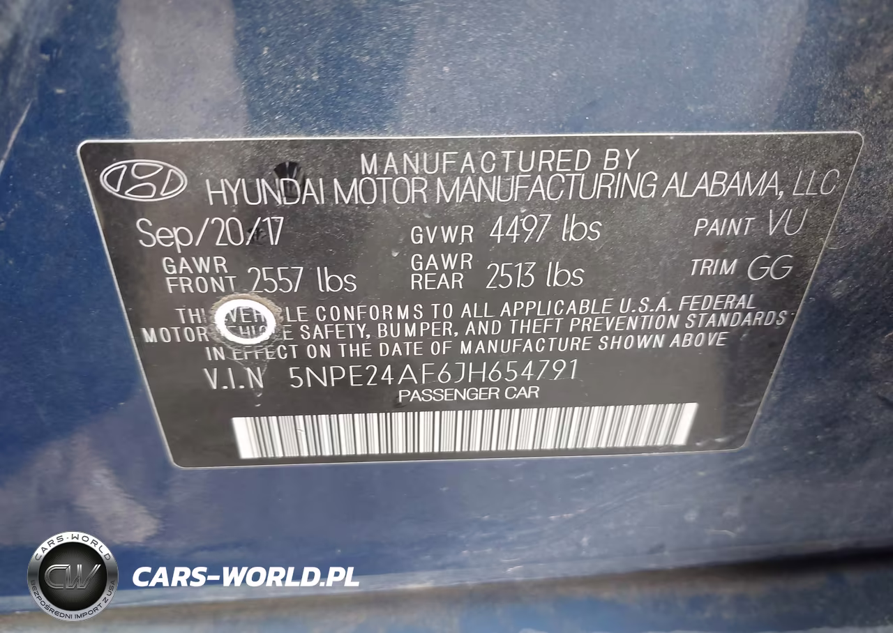 2018 Hyundai Sonata Se VIN:5NPE24AF6JH654791 - 9