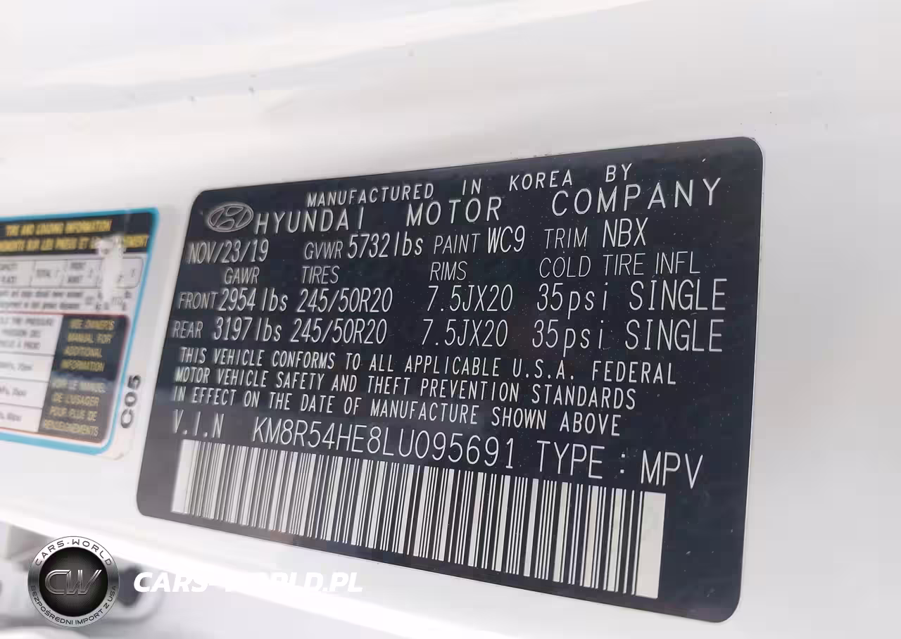 2020 Hyundai Palisade Limited VIN:KM8R54HE8LU095691 - 9