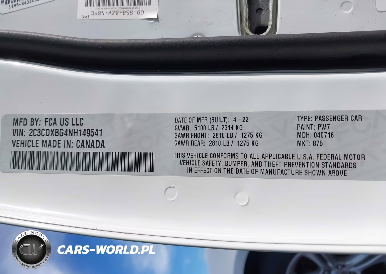 2022 Dodge Charger Sxt Rwd VIN:2C3CDXBG4NH149541 - 9