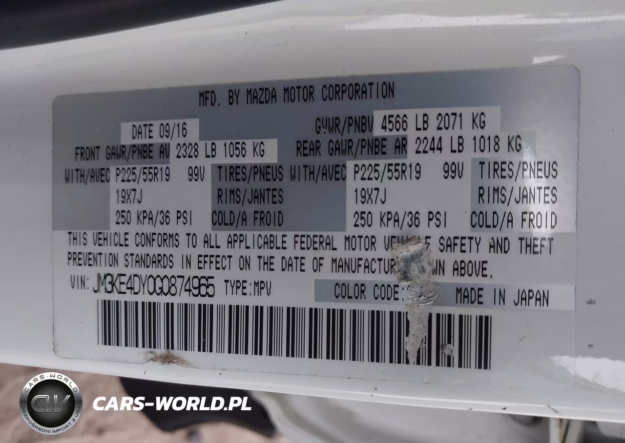 2016 Mazda Cx-5 Grand Touring VIN:JM3KE4DY0G0874965 - 9