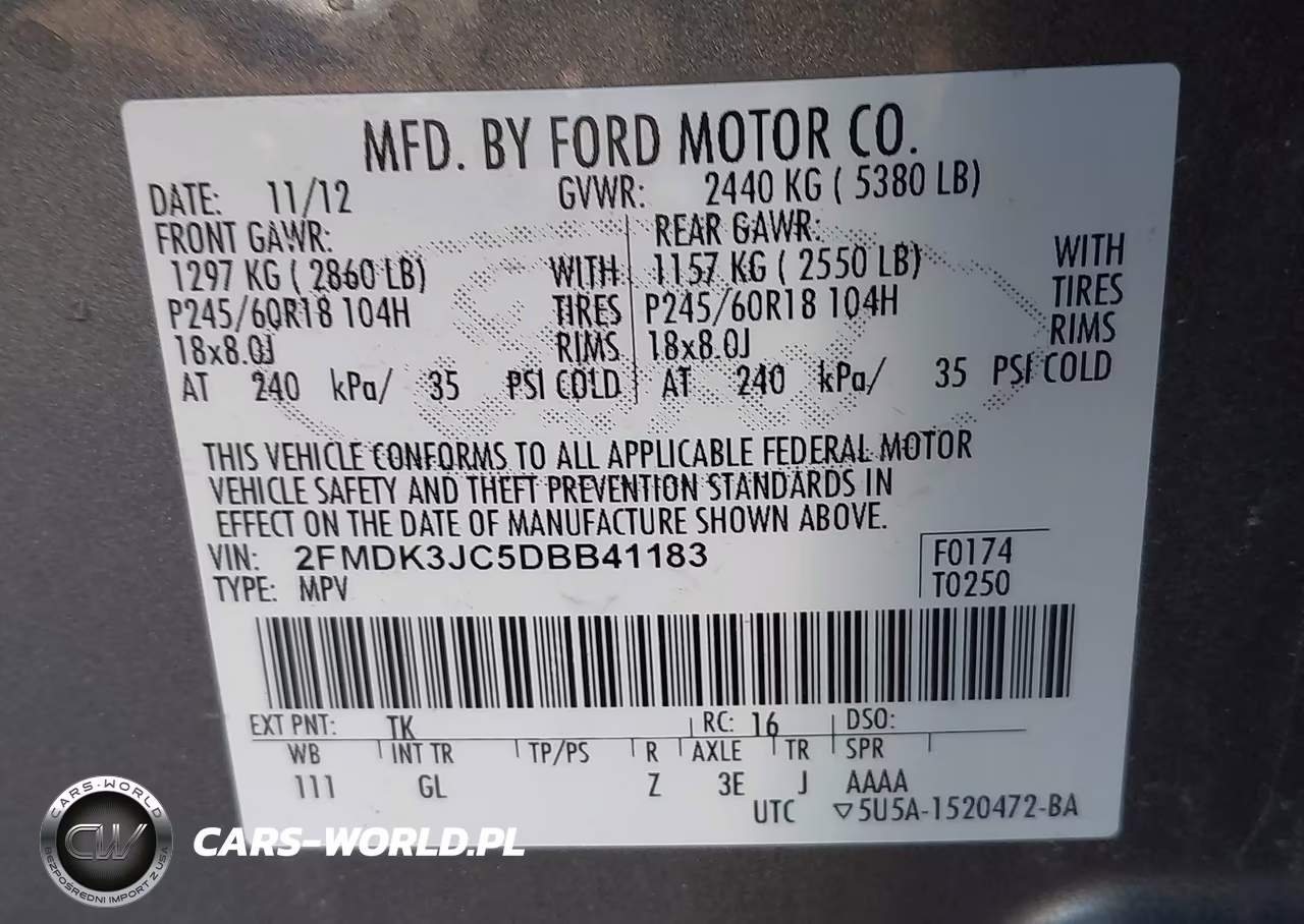 2013 Ford Edge Sel VIN:2FMDK3JC5DBB41183 - 9