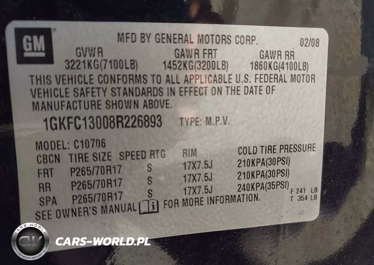 2008 GMC Yukon Slt VIN:1GKFC13008R226893 - 9