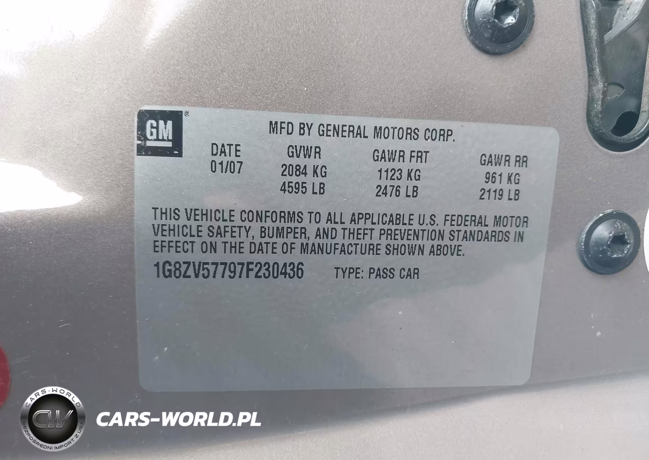 2007 Saturn Aura Xr VIN:1G8ZV57797F230436 - 9