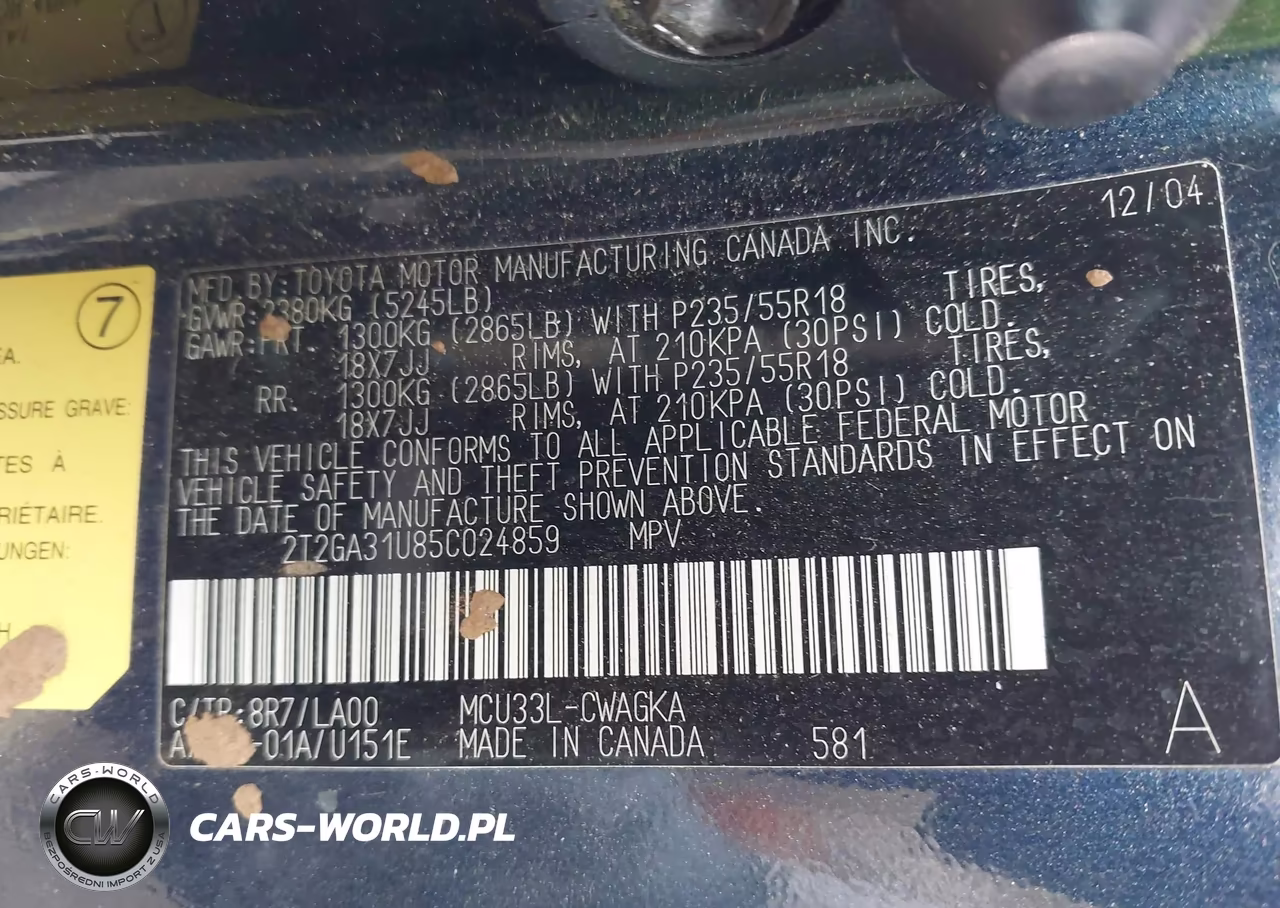 2005 Lexus Rx 330 VIN:2T2GA31U85C024859 - 9