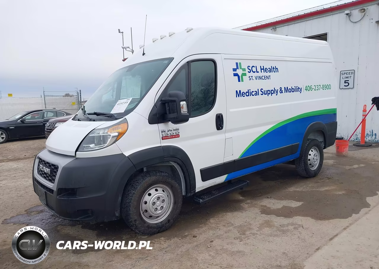 2019 Ram Promaster 1500 High Roof 136 Wb VIN:3C6TRVBG9KE501240 - 2