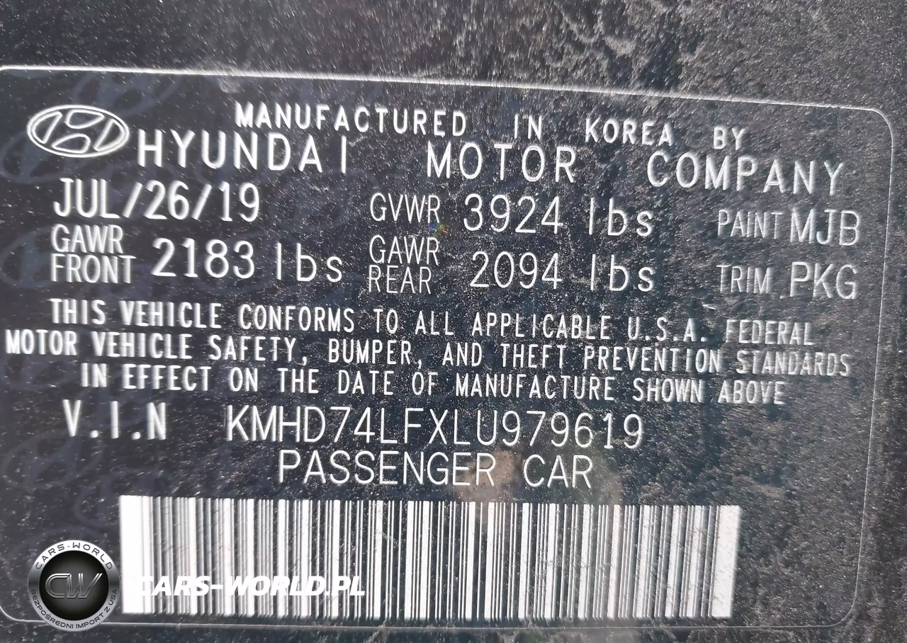2020 Hyundai Elantra Se VIN:KMHD74LFXLU979619 - 9