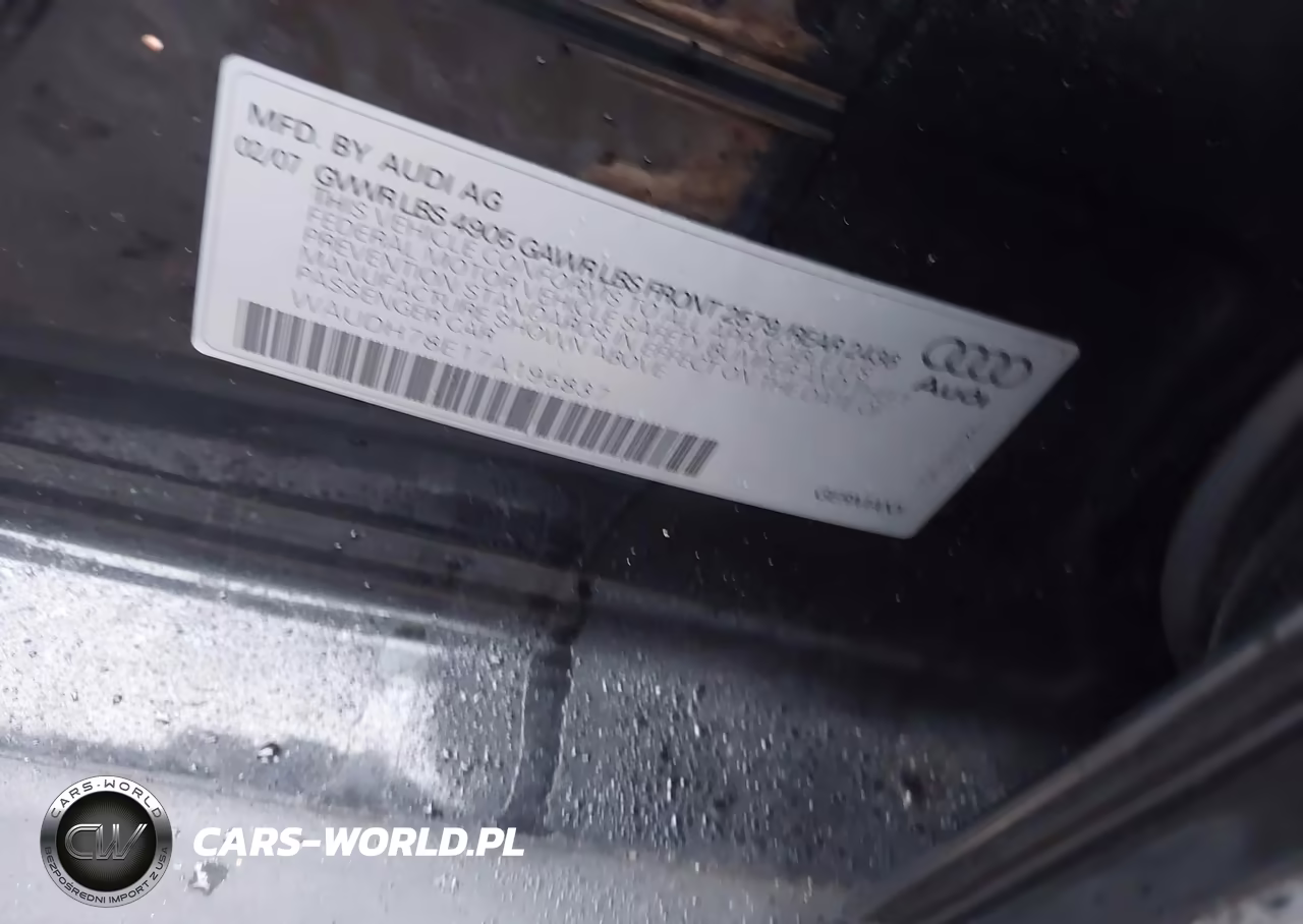 2007 Audi A4 3.2 VIN:WAUDH78E17A195837 - 9