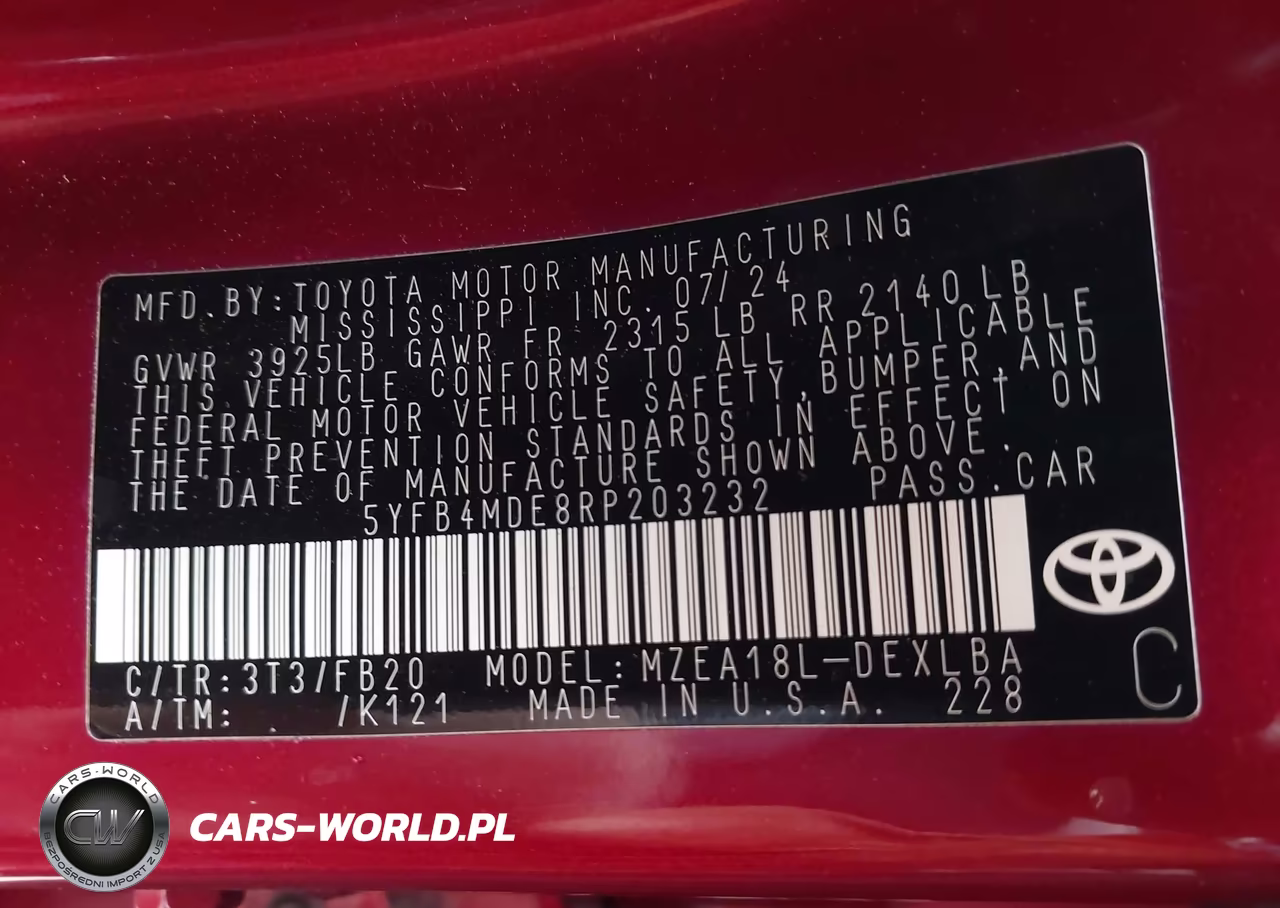 2024 Toyota Corolla Le VIN:5YFB4MDE8RP203232 - 9