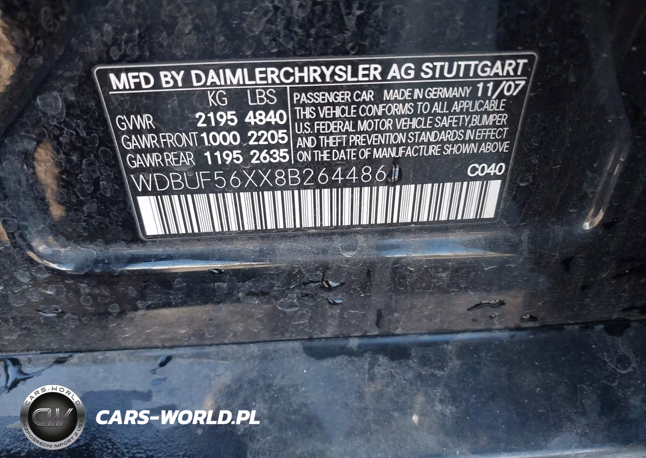2008 Mercedes-Benz E 350 VIN:WDBUF56XX8B264486 - 9