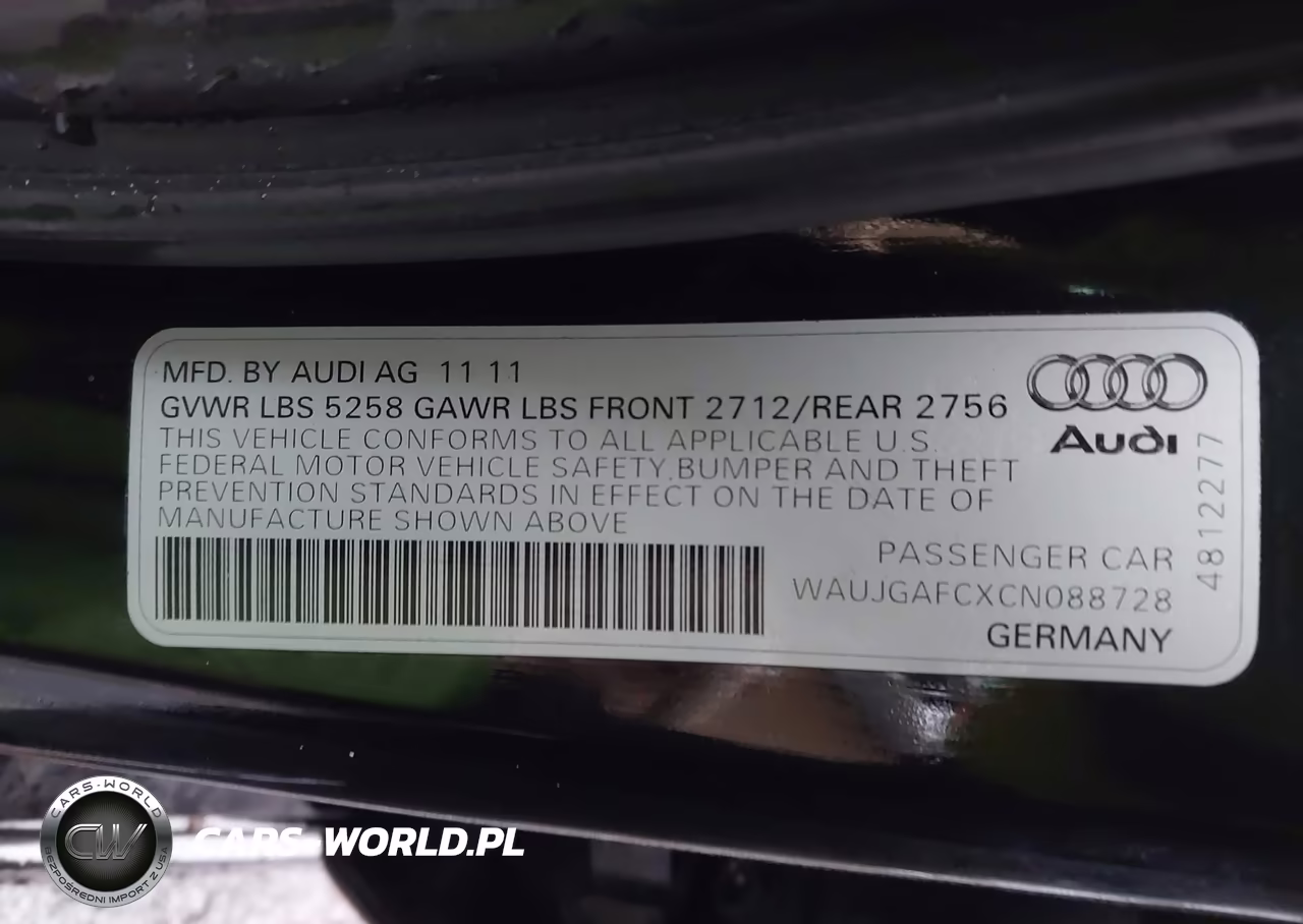 2012 Audi A6 3.0 Premium VIN:WAUJGAFCXCN088728 - 9