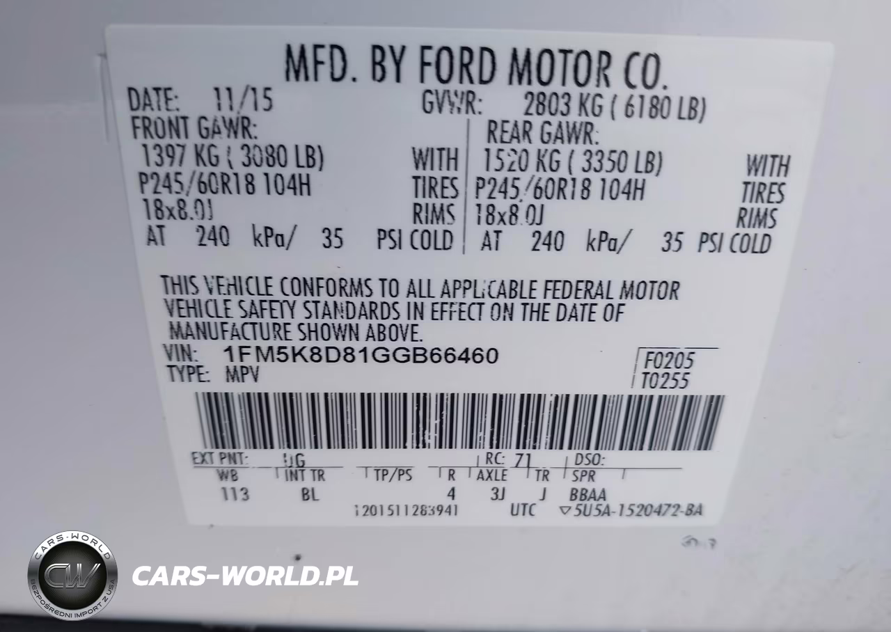 2016 Ford Explorer Xlt VIN:1FM5K8D81GGB66460 - 9
