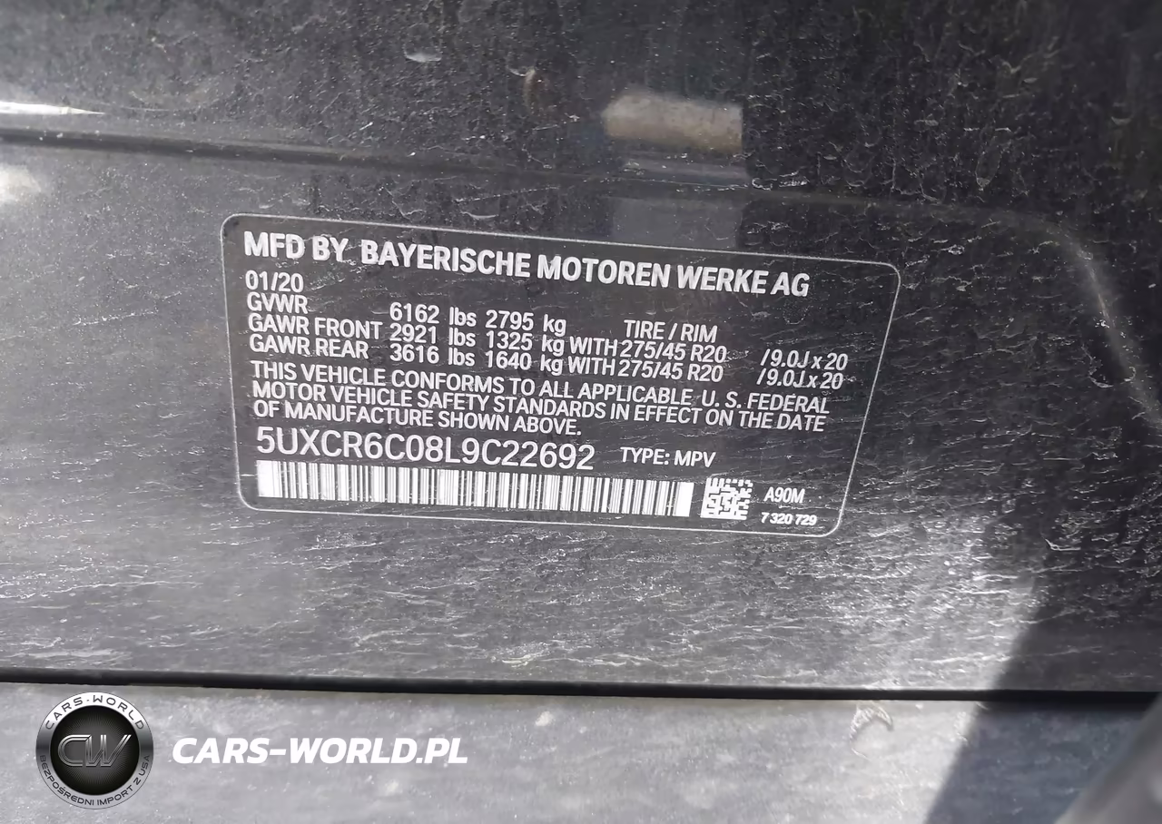 2020 BMW X5 xDrive40I VIN:5UXCR6C08L9C22692 - 9
