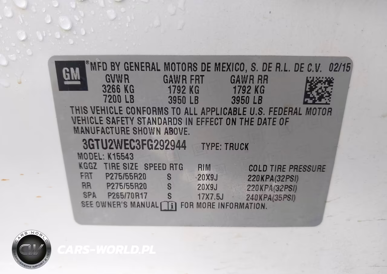2015 GMC Sierra 1500 Denali VIN:3GTU2WEC3FG292944 - 9