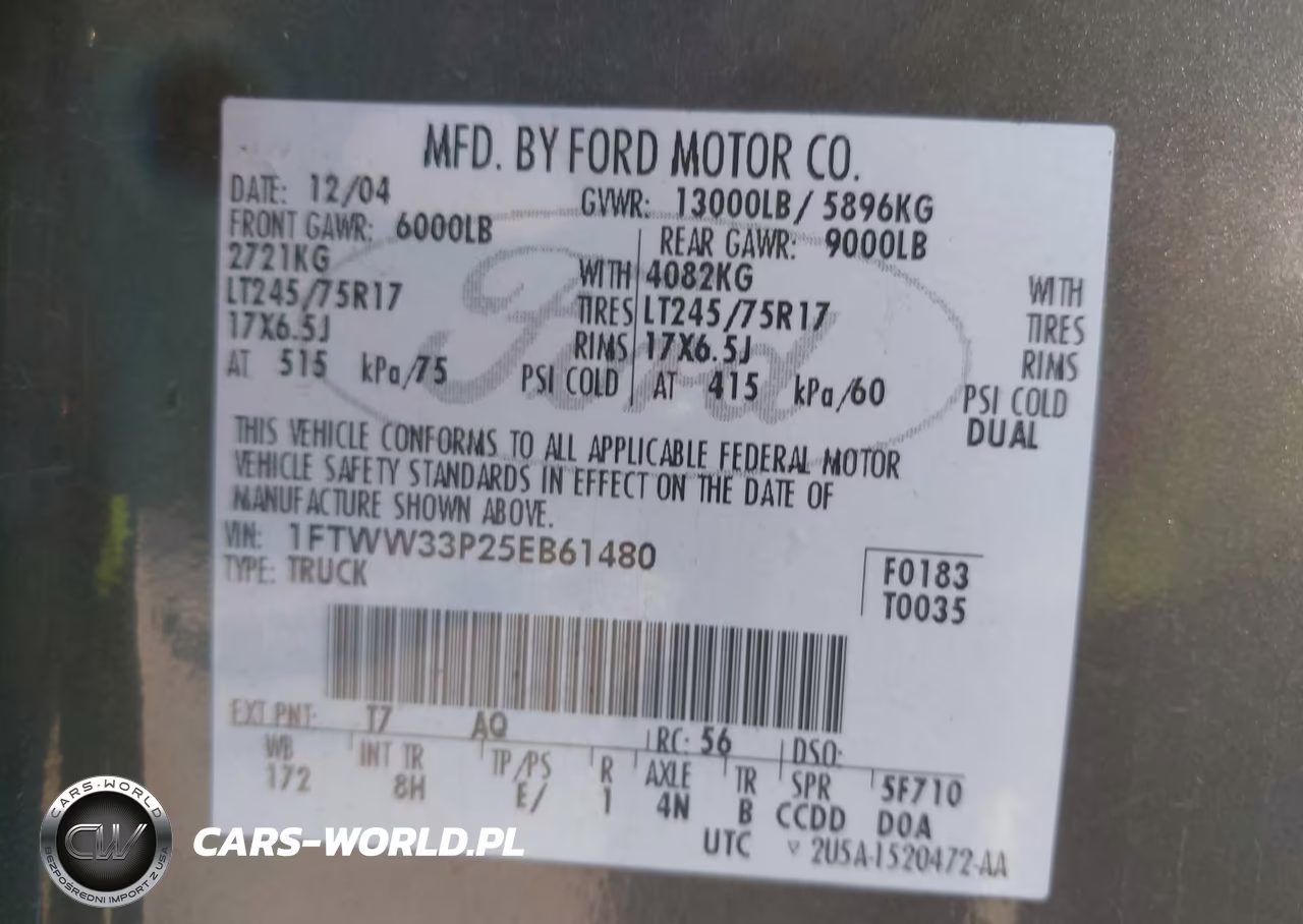2005 Ford F-350 Lariat-Xl-Xlt VIN:1FTWW33P25EB61480 - 8