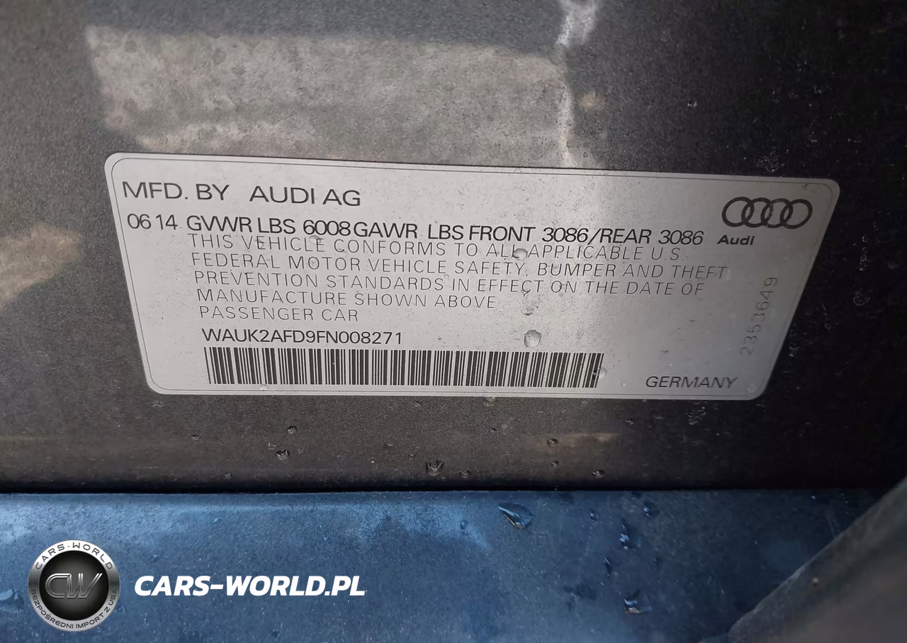 2015 Audi S8 4.0T VIN:WAUK2AFD9FN008271 - 9