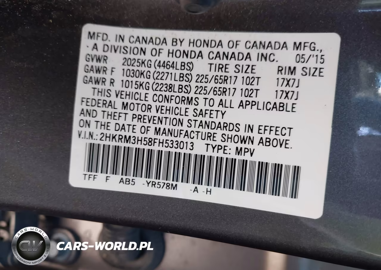 2015 Honda Cr-V Ex VIN:2HKRM3H58FH533013 - 9