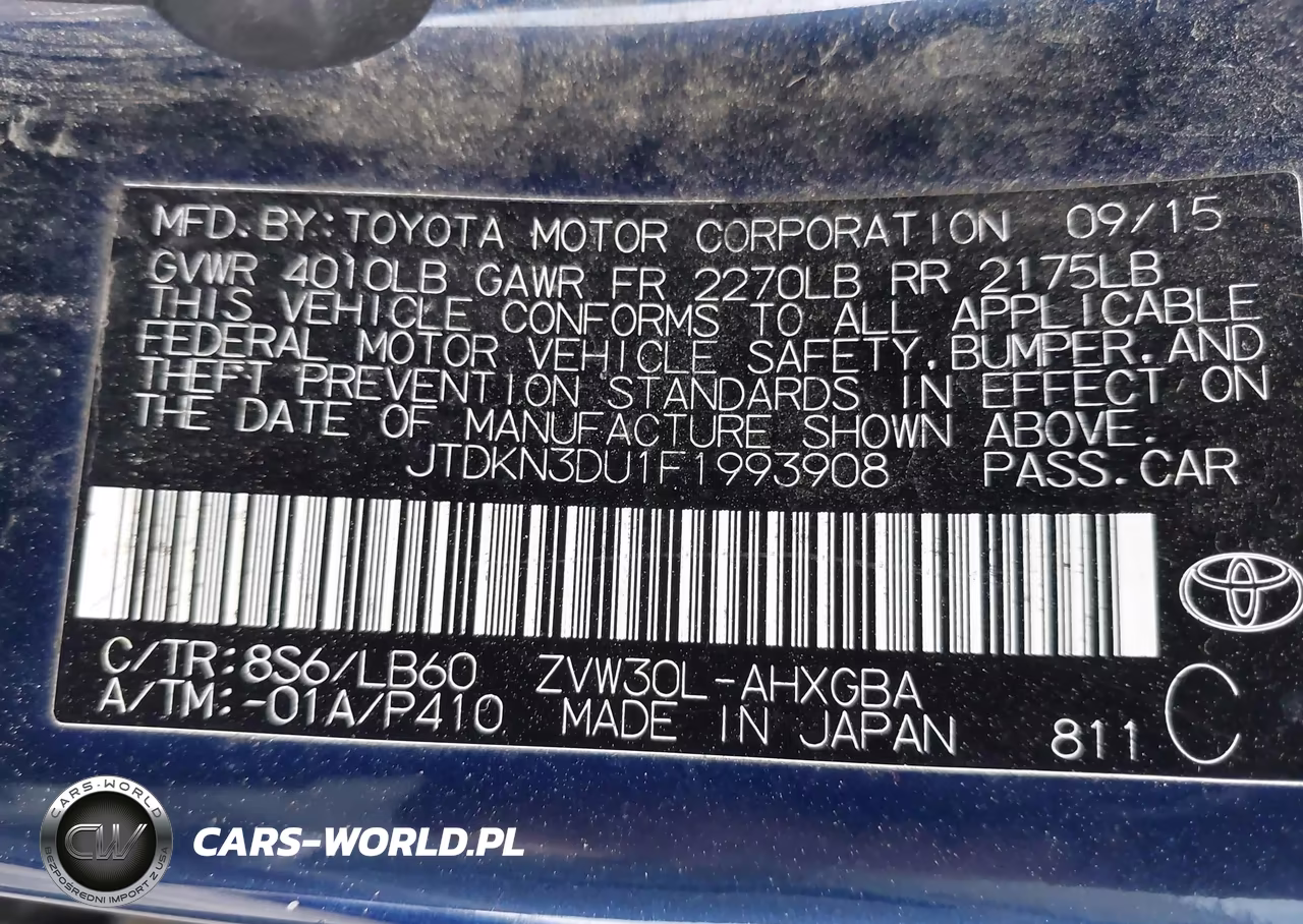 2015 Toyota Prius Four VIN:JTDKN3DU1F1993908 - 9