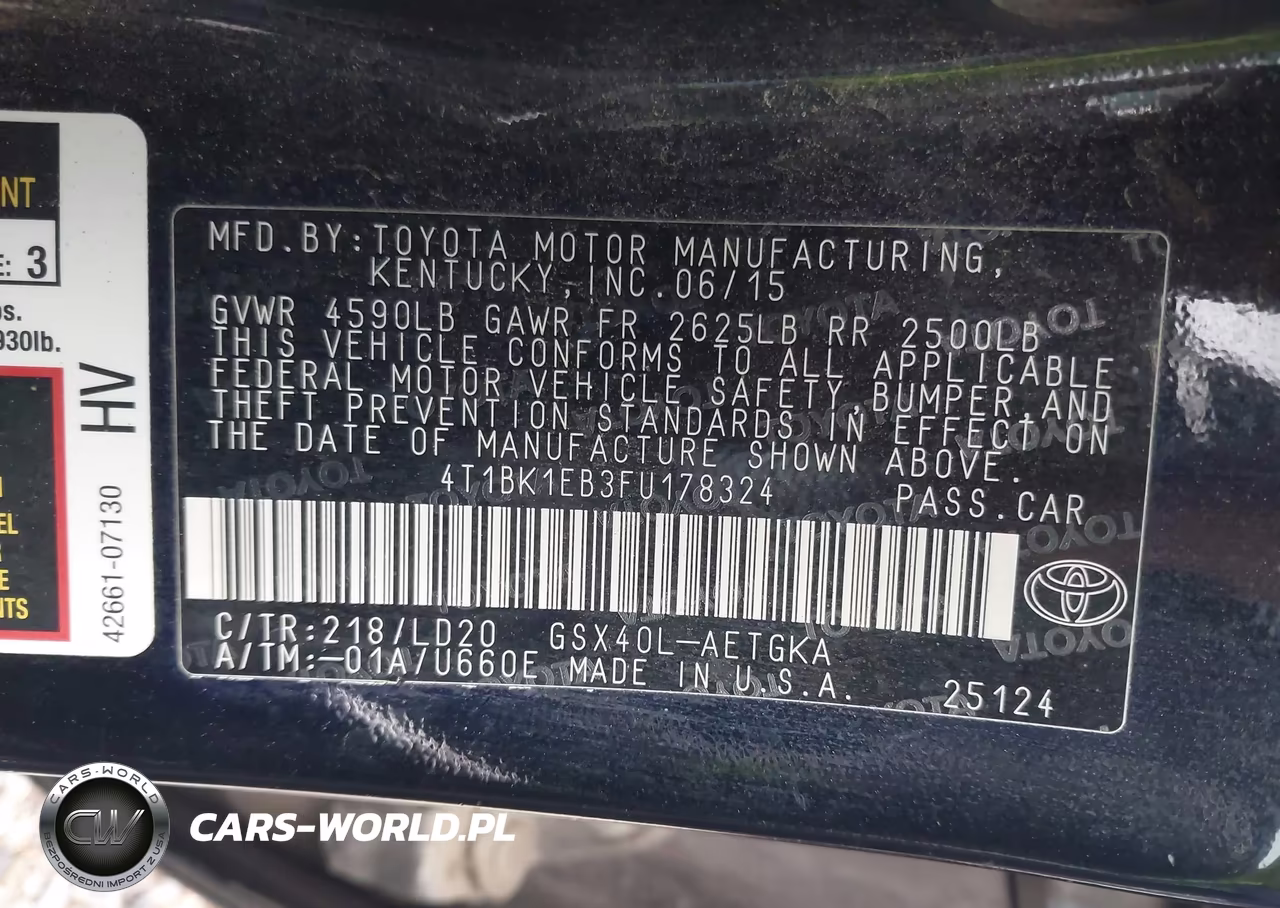 2015 Toyota Avalon Xle VIN:4T1BK1EB3FU178324 - 9