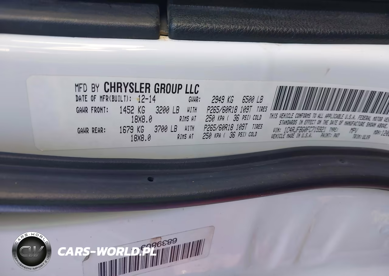 2015 Jeep Grand Cherokee Limited VIN:1C4RJFBG0FC715921 - 9