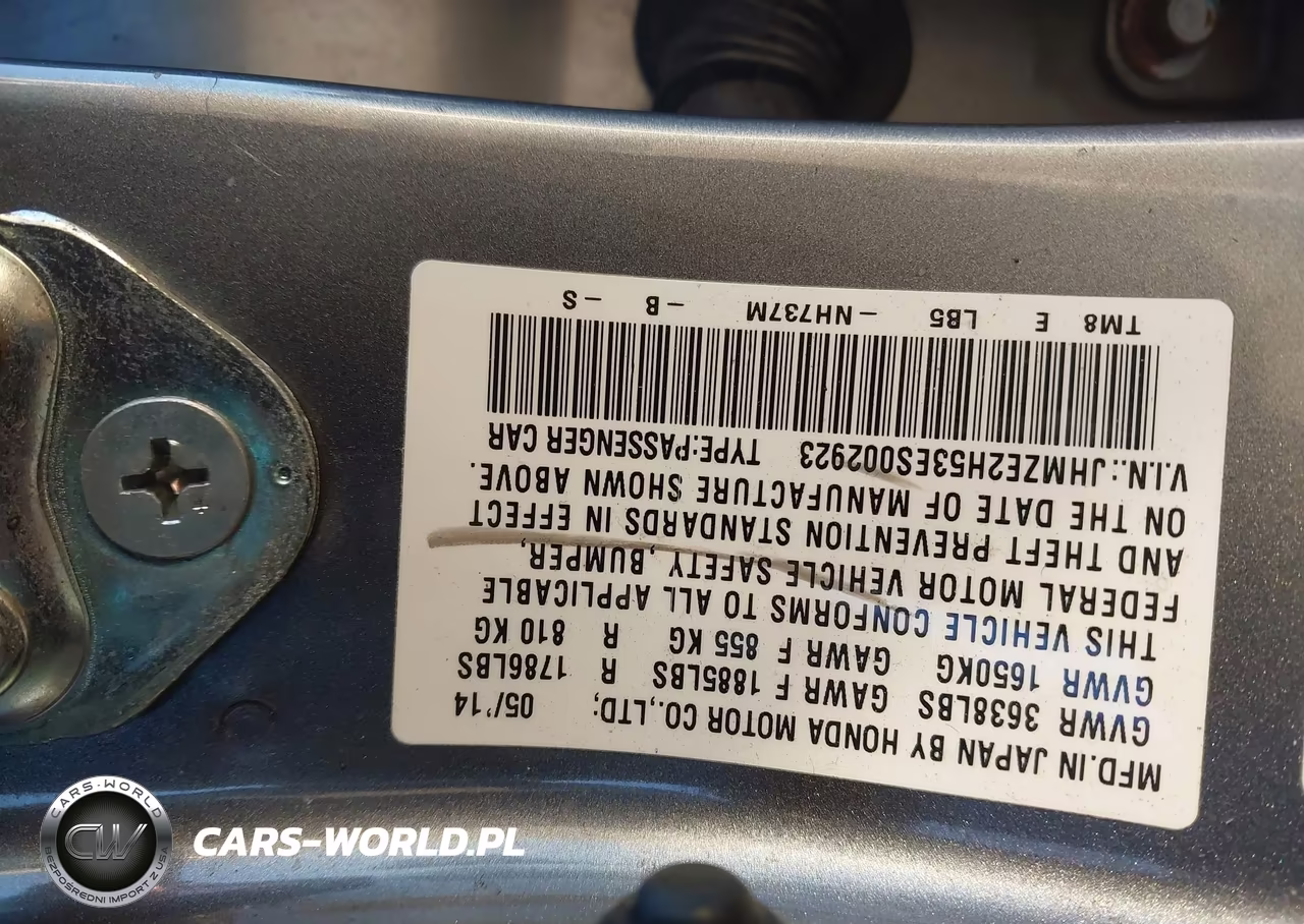 2014 Honda Insight Lx VIN:JHMZE2H53ES002923 - 9