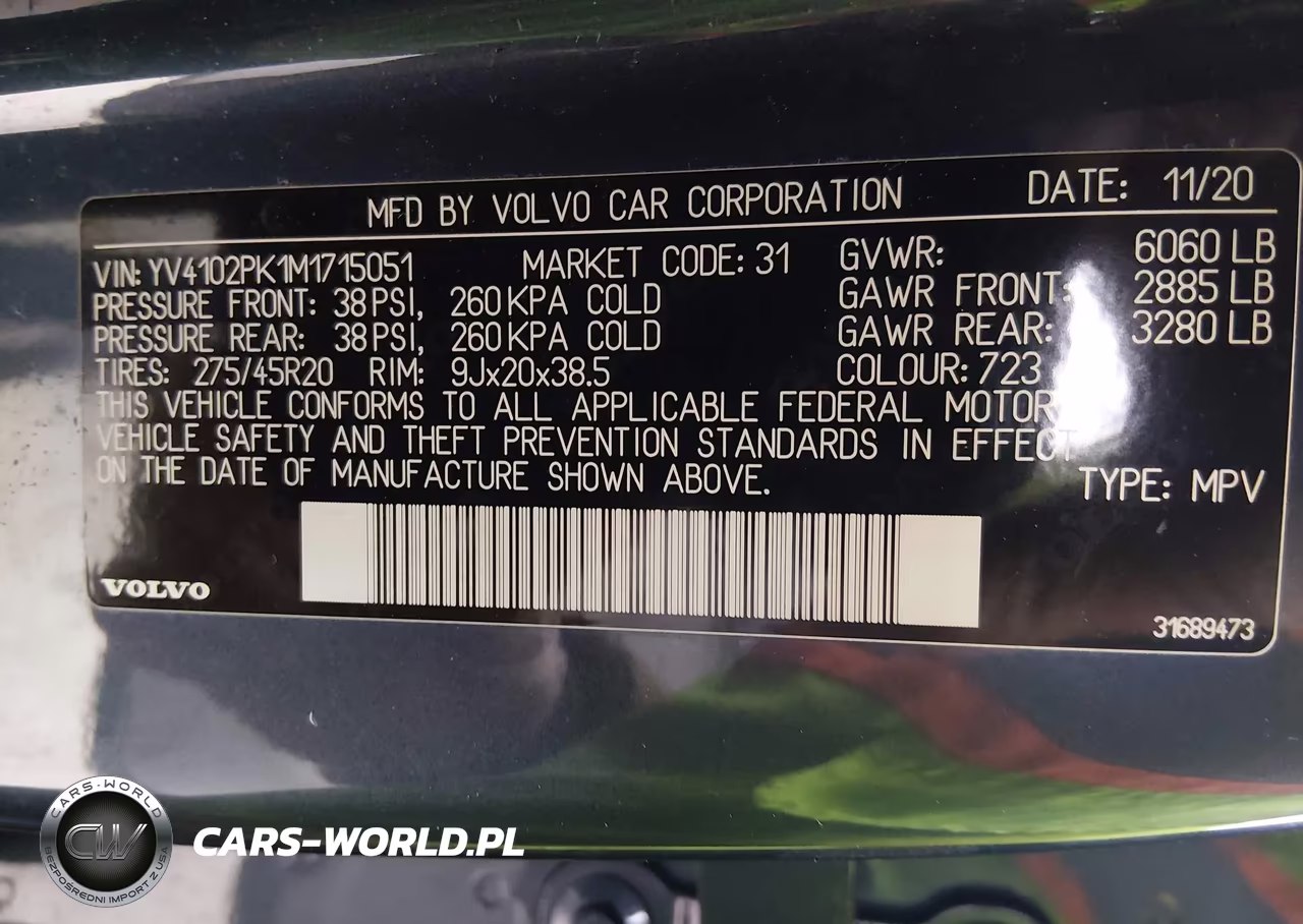 2021 Volvo Xc90 T5 Momentum 7 Passenger VIN:YV4102PK1M1715051 - 9