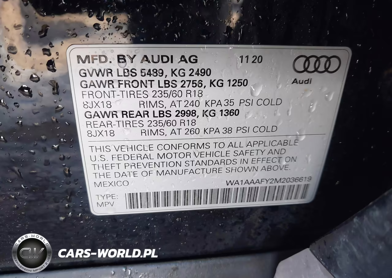 2021 Audi Q5 Premium 45 Tfsi Quattro S Tronic VIN:WA1AAAFY2M2036619 - 9