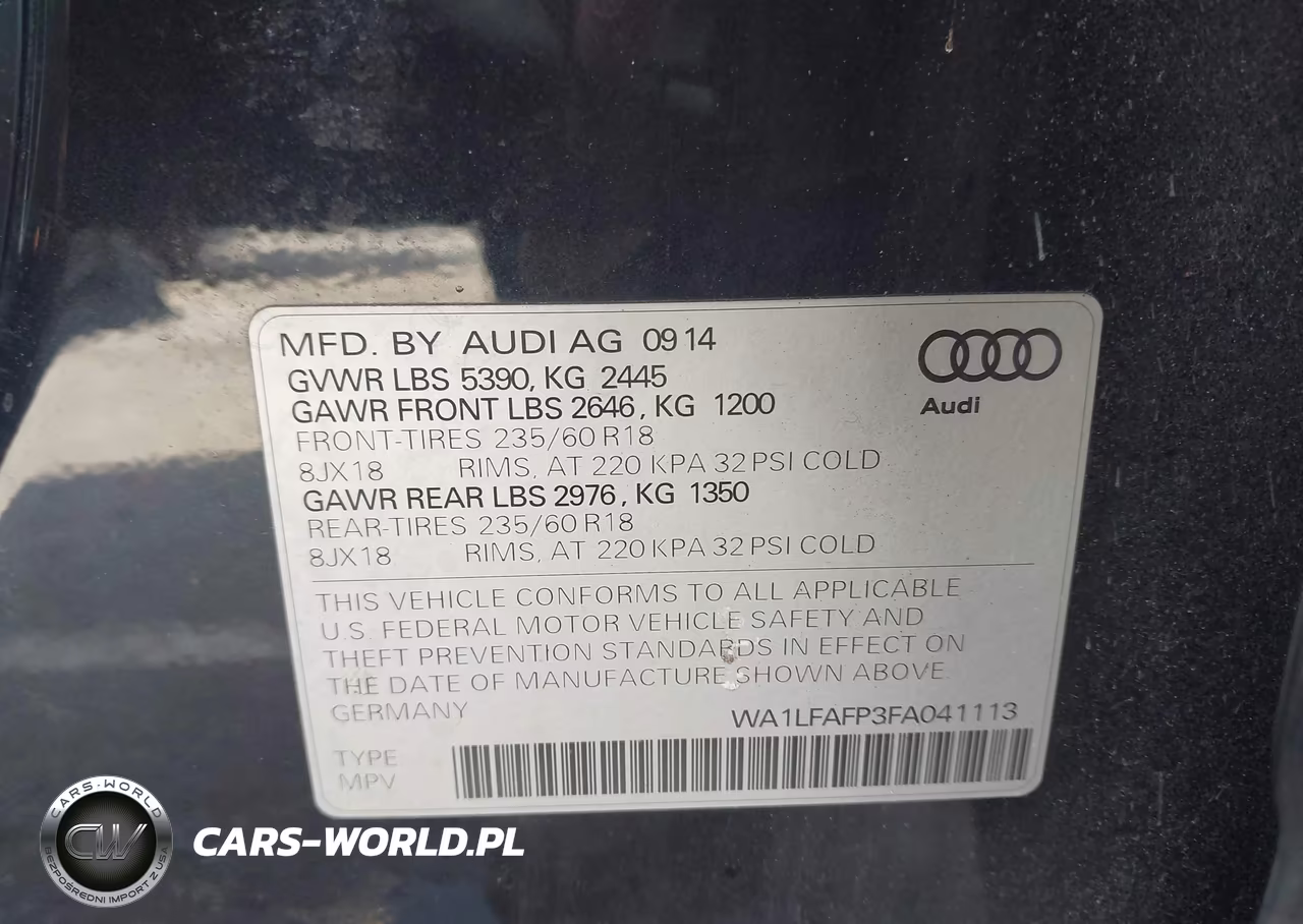 2015 Audi Q5 2.0T Premium VIN:WA1LFAFP3FA041113 - 9