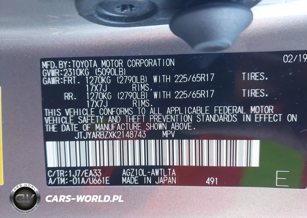 2019 Lexus Nx 300 VIN:JTJYARBZXK2148743 - 9