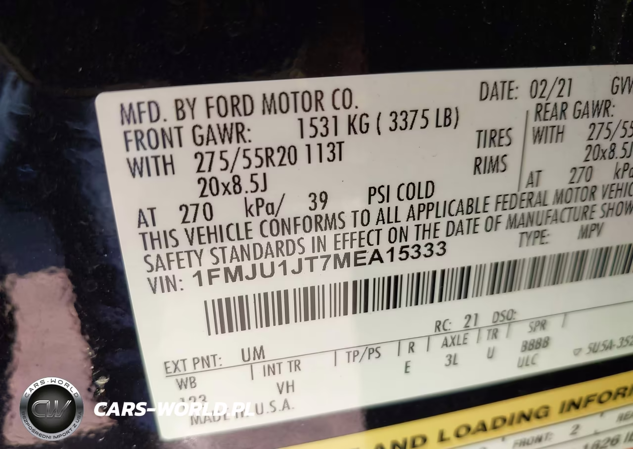2021 Ford Expedition Xlt VIN:1FMJU1JT7MEA15333 - 9