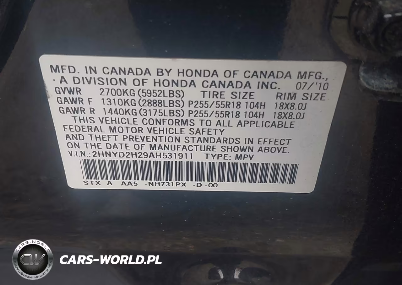2010 Acura Mdx VIN:2HNYD2H29AH531911 - 9