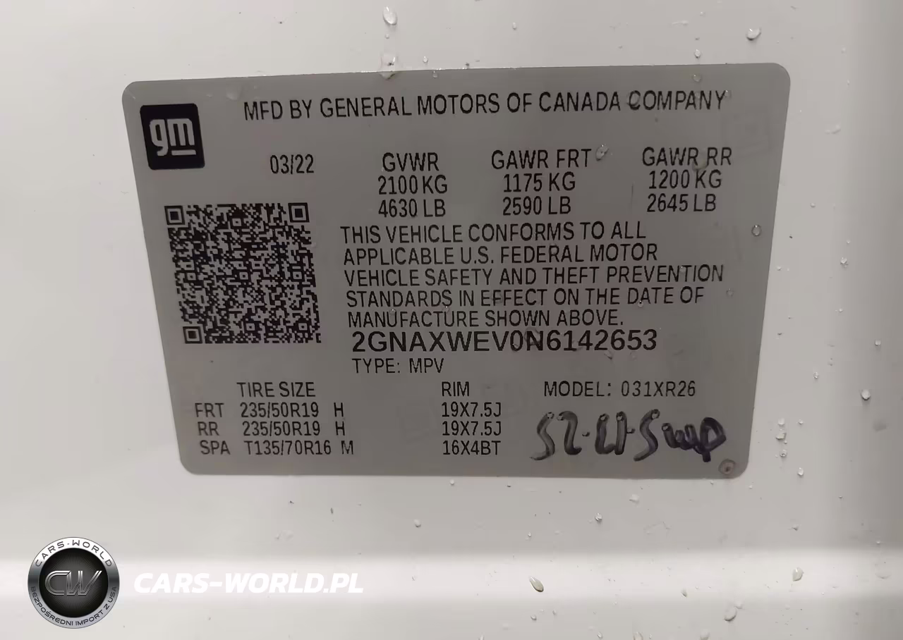 2022 Chevrolet Equinox Awd Rs VIN:2GNAXWEV0N6142653 - 9