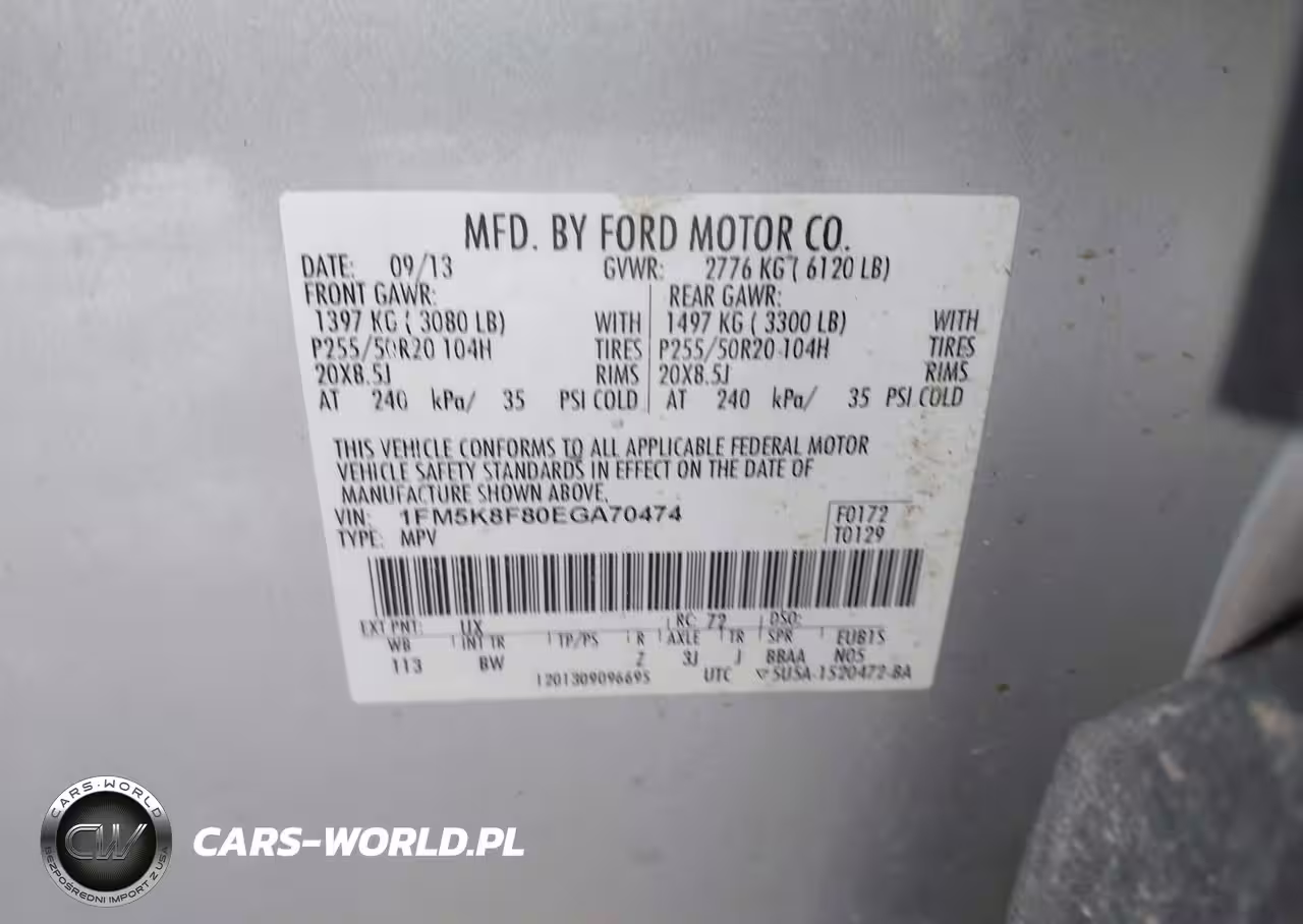 2014 Ford Explorer Limited VIN:1FM5K8F80EGA70474 - 9