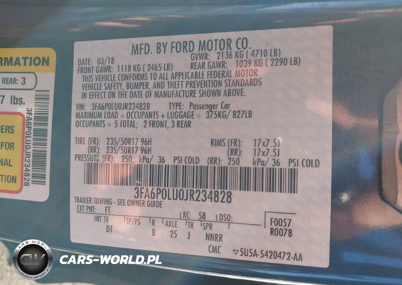 2018 Ford Fusion Hybrid Se VIN:3FA6P0LU0JR234828 - 9