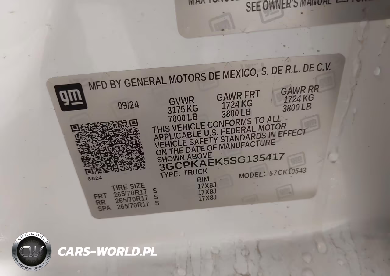 2025 Chevrolet Silverado 1500 VIN:3GCPKAEK5SG135417 - 9
