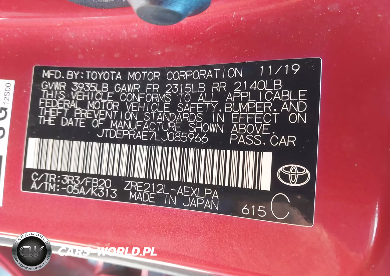 2020 Toyota Corolla Le VIN:JTDEPRAE7LJ085966 - 9
